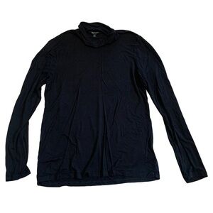 💜 Ellen Tracy Black Long-Sleeve Turtleneck Top Size L